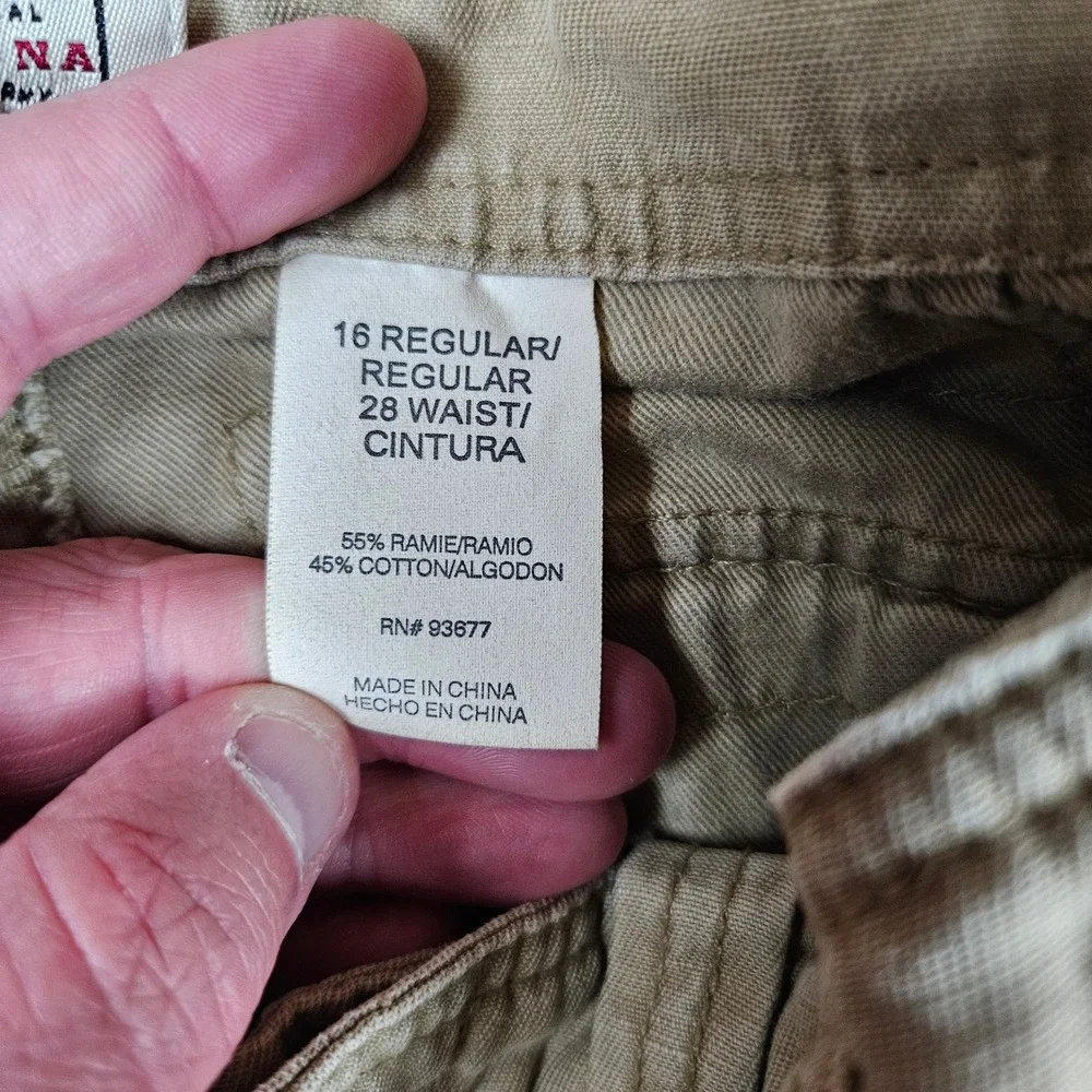 Arizona Jean Company‎ Kids Tan Cargo Convertible Pants Zip Off Legs Size 16R
